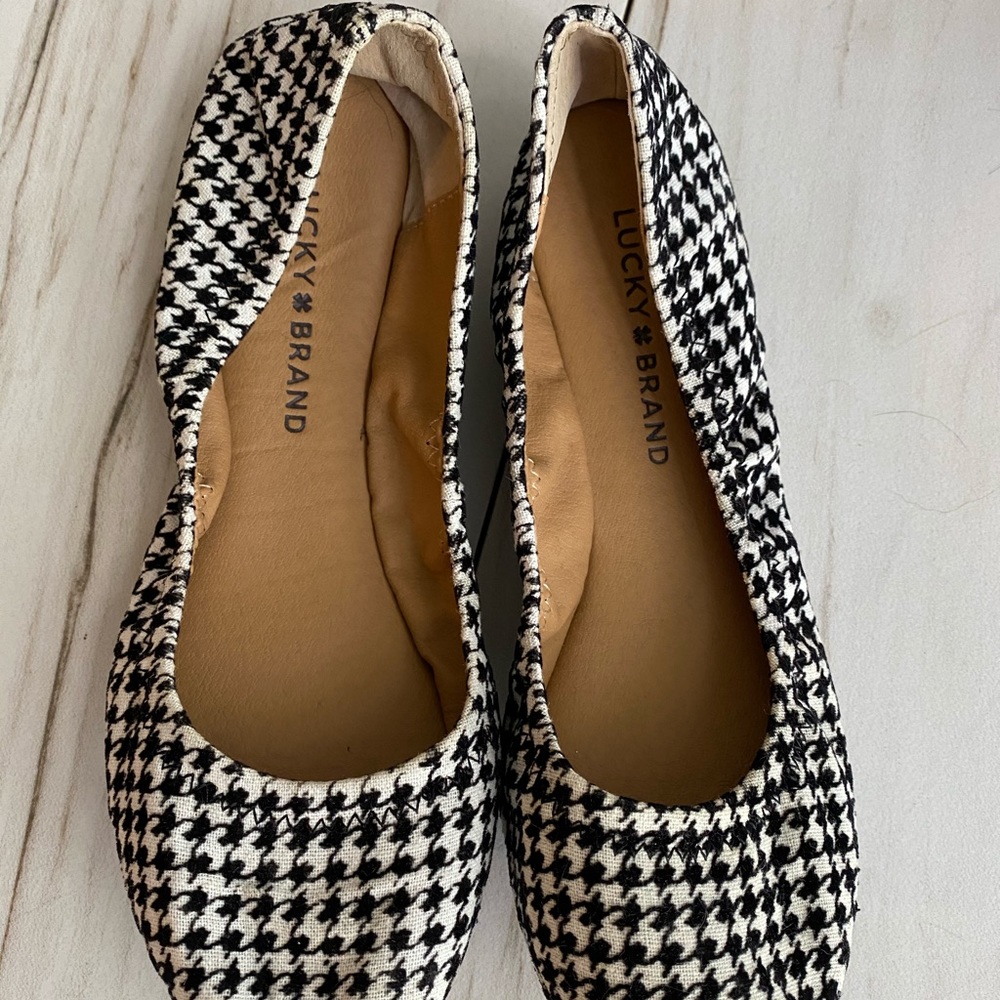 Lucky Brand Houndstooth Flats